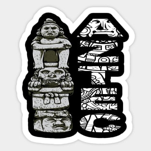 Aztec statues religion Sticker